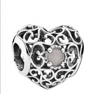 Pandora Signature Heart June Moonstone
